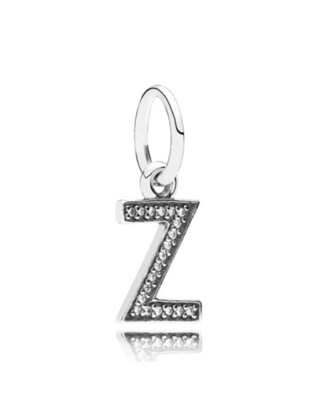 Pandora Sterling Silver Alphabet Letter Z Dangle with Clear Zirconia - 791338cz
